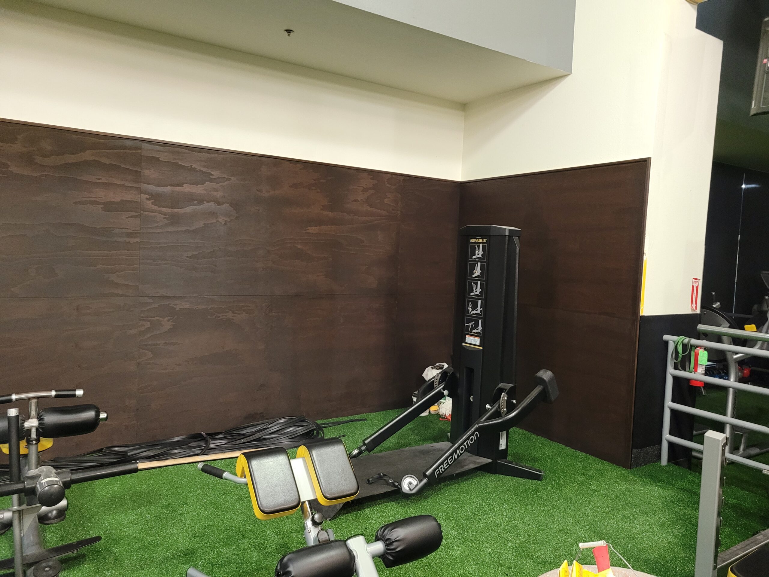 Freshly done wall in a gym