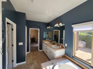 Bathroom freshly painted